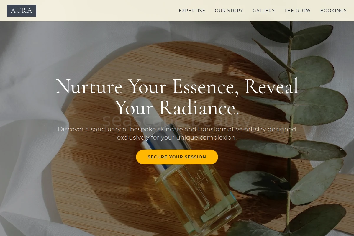 Premium Beauty Products Website Design